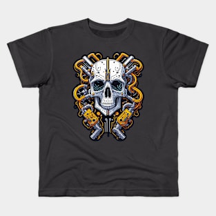 Mecha Skull S02 D11 Kids T-Shirt